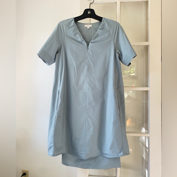 COS Blue A Line V Neck Dress Size 34 - Picture 4 of 8